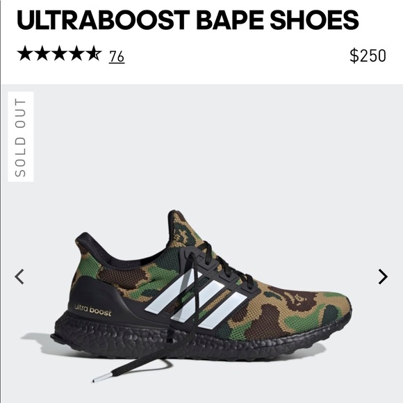 adidas x BAPE Ultraboost Camo shoes - Picture 1 of 8